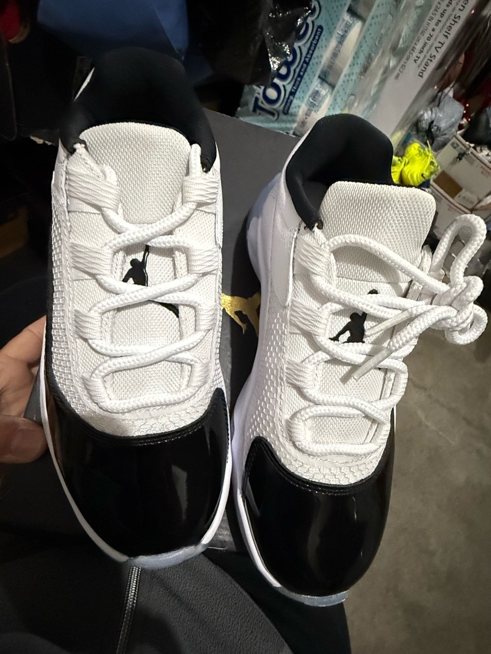 Jordan Kids White and Black Low-Top Sneakers